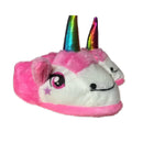 Pantufa Unicórnio Rosa Chifre de cor Sortida Quentinha e Confortável Unissex feminina e masculina infantil/adulto
