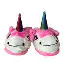 Pantufa Unicórnio Rosa Chifre de cor Sortida Quentinha e Confortável Unissex feminina e masculina infantil/adulto