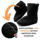 Pantufa Bota Polar Preta Ante Derrapante Super Quentinha e Resistente