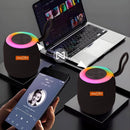 Caixa de Som Portátil Bluetooth com LED / Rádio FM, conexão USB e SD /