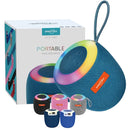 Caixa de Som Portátil Bluetooth com LED / Rádio FM, conexão USB e SD /