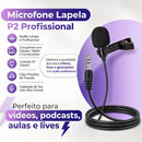 Kit Youtuber Com Tripe 2.10m Iluminador Ring Light Celular Ring Light Microfone Lapela