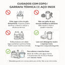Garrafa Térmica Aço Inoxidavel Copa do Mundo Time Brasil com Medidor De Temperatura Digital 500ml