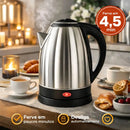 Chaleira Elétrica em Aço Inox 1,8 Litros 1500w Lehavi
